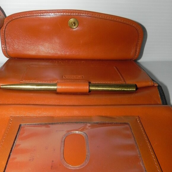 VTG Dooney & Bourke AWL Black Brown Trim Pebble Leather Wallet. - Picture 4 of 9